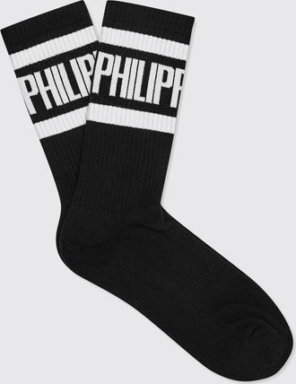 Philipp Plein Calze in cotone stretch con logo jacquard