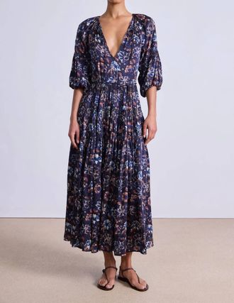 Apiece Apart Womens Santa Cecilia Maxi Dress In Batik Floral Navy