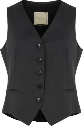 Tagliatore Gilet in wolmix - Dames - Gillet - Zwart - M - Wol - Kostuums