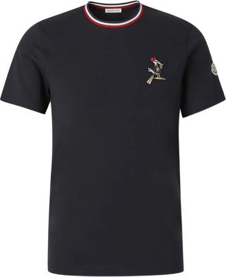 Moncler Embroidered Ribbed T-shirt