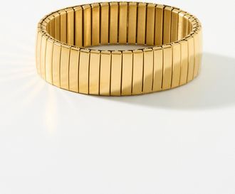 Simons Womens Wide accordion-like bracelet