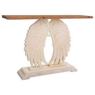 Wanderlust Deco Wanderlust Deco - Recibidor De Madera Tallada Blanco 150x40x101