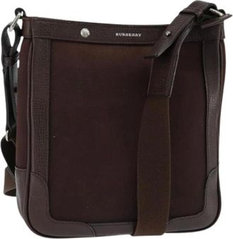 Burberry Pre-owned Cross Body Bags, female, Brown, Size: ONE SIZE Pre-owned Leather Cross Body Bag