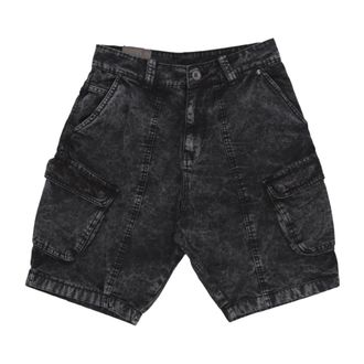 Alpha Industries Denim Cargo Shorts Zwart - Heren - Denim shorts - Zwart - W34 - Denim - Korte Broeken