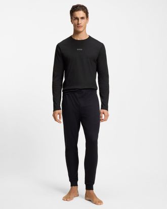 Boss Orange by Hugo Boss Lang Pyjama Set in Zwart