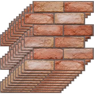 OEM Juego De 10 Paneles De Pared 3d De Pvc Impermeables Para Decoraci&oacute;n De Interiores, Dormitorio, Cocina, Sala De Estar, Oficina, 30 X 30 Cm (piedra Marr