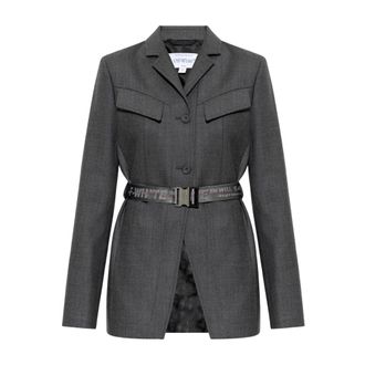 Off-white Mujer, Chaquetas, Gris, Talla: M