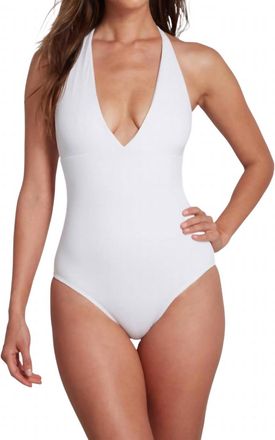 Sauipe Swimwear Debby Halter One Piece Swimsuit In White