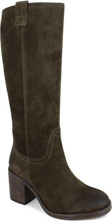 Zigi Soho Casper Knee High Block Heel Boot in Brown Suede at Nordstrom, Size 10