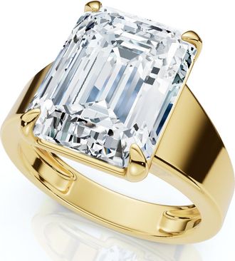 Pompeii3 Certified 6Ct Emerald Cut Stephanie Diamond Engagement Ring 14k Gold Lab Grown