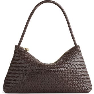 Madewell The Signature Woven Collection Leather Shoulder Bag in Coffee Bean at Nordstrom