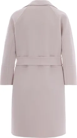 Max Mara Womens Coat Cocoon Ivory Virgin Wool