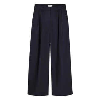 Zenggi Zenggi - Japanese Crepe Jade Broek - Dames - Broeken - Blauw - Maat: S Poliester