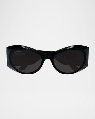 Balenciaga Acetate Butterfly Sunglasses