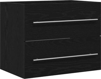 vidaXL Mueble de baño para lavabo de roble negro 60x38,5x48 cm vidaXL
