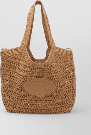 Tod's medium shopper bag woven texture