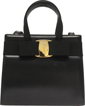 Ferragamo Vara Brown Leather Handbag (Pre-Owned)