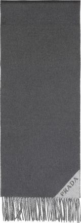 Prada Logo-detail Fringed Scarf