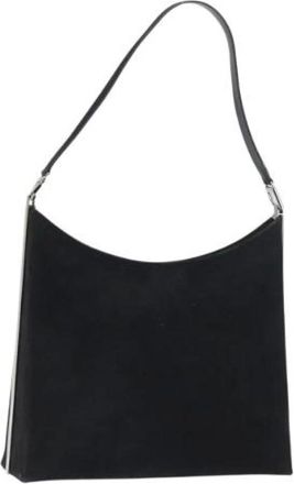 Ferragamo Pre-owned Shoulder Bags, female, Black, Size: ONE SIZE Pre-owned Suede Shoulder Bag