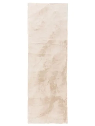 benuta Alfombra de piel beige 80x300