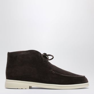 Loro Piana Brown Walk and Walk ankle boots in suede