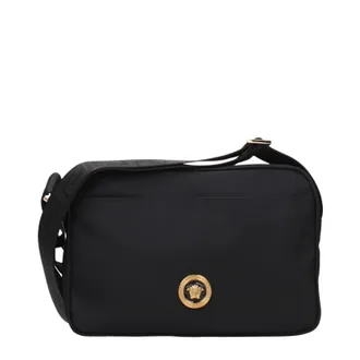 Versace Herrens Umh&auml;ngetaschen aus schwarzem Stoff
