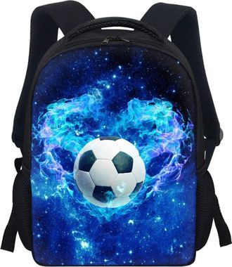 Generic Backpack Football Pattern Vital Cute Backpack Student Lightweight Practical Children Schoolbag Tents (Blue, One Size)