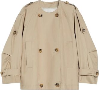 Max Mara Dames, Jassen, Beige, Maat: XS Katoen
