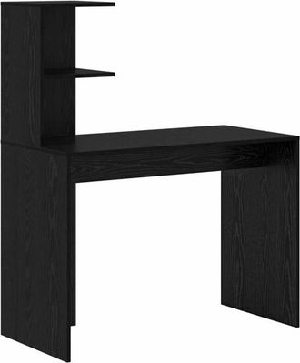 vidaXL Vidaxl - Escritorio Roble negro 102 x 50 x 124 cm Madera contrachapada