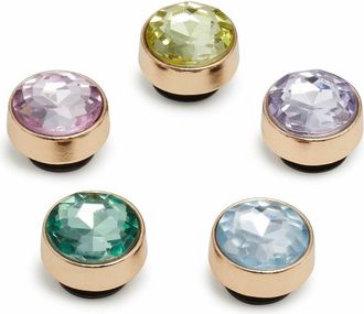 Crocs Set van 5 5 Jibbitz Gold and Gem