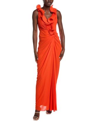 Badgley Mischka Octo Ruffle Gown