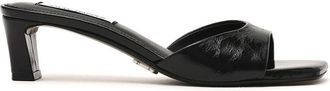 Steve Madden Hints Mule BLACK CRINKLE LEATHER