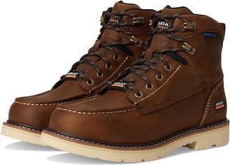 Ariat Rebar Lift Waterproof Work Boots Womens Work Boots Distressed Brown : 10.5 C - Wide, Leather