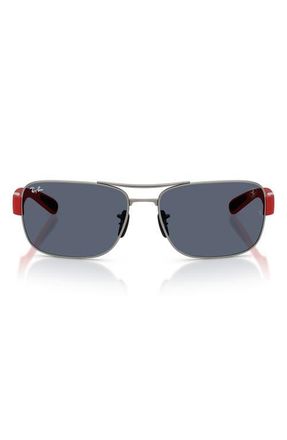 Ray-Ban 64mm Polarized Square Sunglasses in Gunmetal /Dark Grey at Nordstrom
