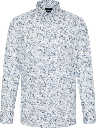 Bugatti Herren Casual overhemd met bloemenprint
