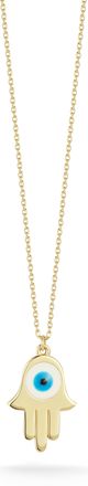 Ember Fine Jewelry 14K Gold Hamsa & Evil Eye Necklace