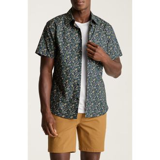 Bonobos Riviera Floral Short Sleeve Stretch Cotton Button-Up Shirt in Daylight Floral V4 C11 at Nordstrom Rack, Size Xx-Large
