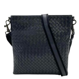 Bottega Veneta Pre-owned Cross Body Bags, male, Blue, Size: ONE SIZE Pre-owned Vintage Shoulder Bag
