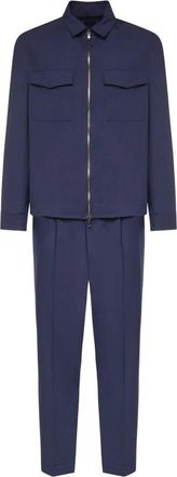 Santaniello Geco&ouml;rdineerde Set - Heren - Business pakken - Blauw - M - Wol - Kostuums