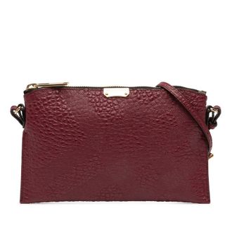 Burberry Pre-owned Burberry Small Grain Check Embossed Leather Chichester Crossbody Ladies GO7XRNRU5X0KS399