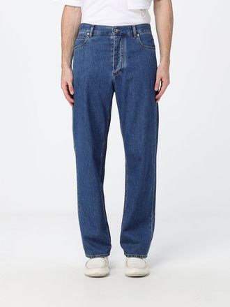 Bottega Veneta Jeans in denim di cotone a gamba larga con cinque tasche