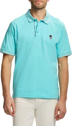 Robert Graham Lucifer Cotton Knit Polo in Ice Blue at Nordstrom Rack, Size Xx-Large