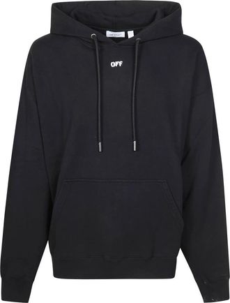 Off-white Felpa con cappuccio - Heren - Hoodies - Zwart - M - Katoen - Hoodies & sweatvesten