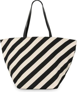 Inwear Tassen, Dames, Veelkleurig, ONE Size, Gestreepte Shopper Tas Whisper White/Black
