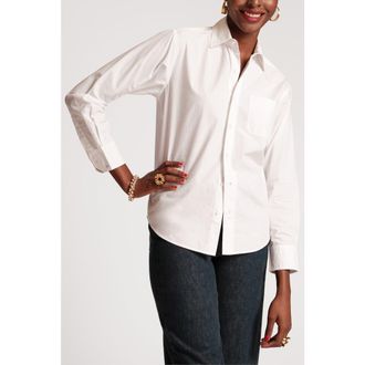 Frances Valentine Perfect White Button Down Cotton Poplin at Nordstrom, Size Large