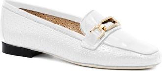 Amalfi By Rangoni Gabbanella Perforated Loafer in White Soft Paint at Nordstrom, Size 8.5