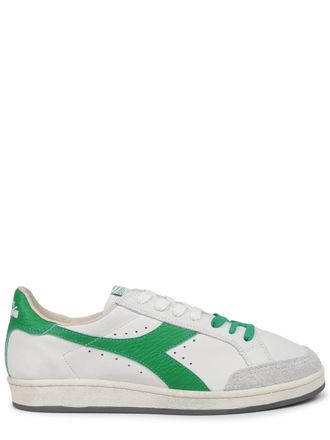 Diadora White Prestige Used Green Sneakers