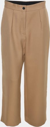Maje Khaki Brown Rib Knit Wide Trouser