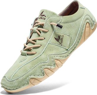 Generic Mens Sneakers, Mens Hiking Shoes Winter Waterproof Hiking Boots Anti Slip Warm Footwear with Durable Hiking Ready Design Light Green