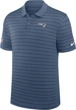 Nike New England Patriots Rivalries Collection Sideline Victory Striped Nike Mens Dri-FIT NFL Polo in Blue | 03BG0G9M8K-5U0